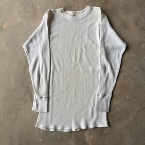 VINTAGE THERMAL WAFFLE KNIT LONGSLEEVE SHIRT MENS XL LAYERING GRAY